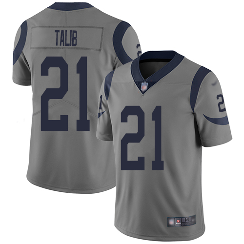 Los Angeles Rams Limited Gray Men Aqib Talib Jersey NFL Football #21 Inverted Legend